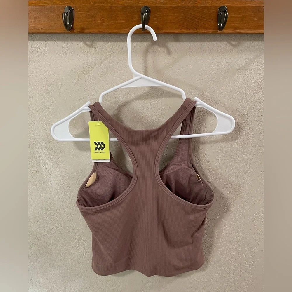 NWT All in Motion Mauve Fitted Crop Tank Top - Picture 3 of 8